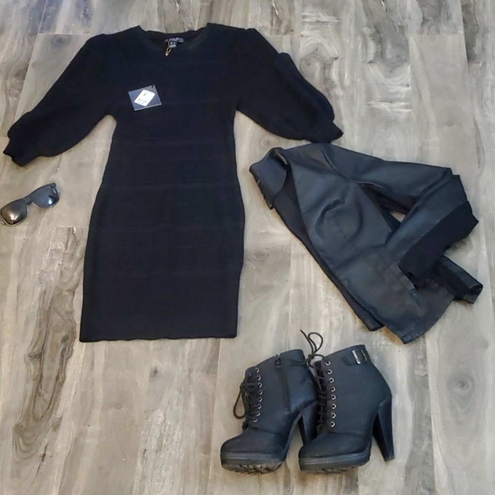 Donated- Black Knit Dress - Picture 1 of 3